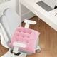 thumbnail image 4 of Fiudx Cojín de Terciopelo Repujado, Suave Algodón, Elegante Color Rosa, Decoración para El Hogar, Asiento Cómodo para Largas Sesiones, Fácil de Limpiar, Tamaño 40 X 40 X 7 Cm., 4 of 6