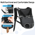 thumbnail image 4 of Aimou Pet Front Carrier Backpack Hands-Free Legs Out Adjustable Mesh Waterproof Carrier Bag Traveling Hiking Camping for Small Medium Dogs Cats Puppies, Gray M, 4 of 7