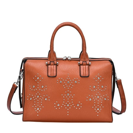 Mellow World Large Women Monroe Studded Satchel / Crossbody with Regal Stud Accents