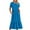 Light Blue, variant on Kmdttou Women's Summer Casual Short Sleeve Crewneck Dress Casual Flowy Tiered Maxi Beach Dress With Pockets,Fashionable Casual Dresses for Women 2025