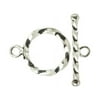 Cousin Sterling Silver Small Rope Toggle Set, 1 Each