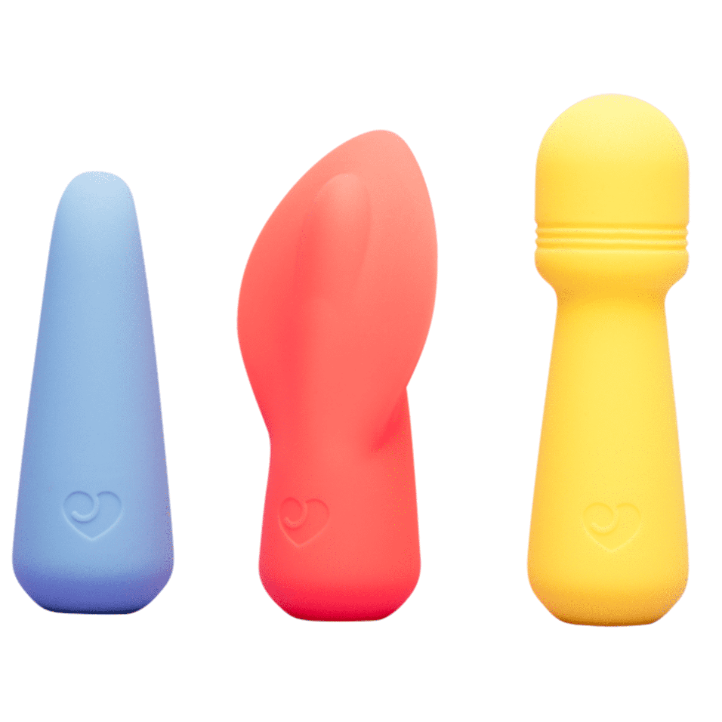 Lovehoney Mon Ami Mini Vibrating Massagers, Yellow, Coral, and Blue