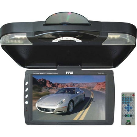 Pyle PLRD143F 14.1" Roof-Mount Monitor with Built-In DVD Player