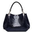thumbnail image 2 of Bolso de mujer de color sólido, de lujo, de alta calidad, clásico, con estampado de cocodrilo, bolso de mano de diseñador de marca, bolso bandolera de gran capacidad, 2 of 5