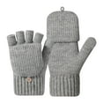 thumbnail image 2 of Winter Thermal Fingerless Gloves With Foldover Mitt Cap Convertible Touchscreen Knitted Gloves For Cold Weather Indoor And Outdoor Use, 2 of 9