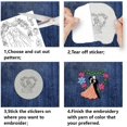 thumbnail image 3 of 4Sheets 28Pcs Water Soluble Embroidery 11.7x8.3inch Wedding Valentine Pattern Transfers Water Soluble Stabilizer for Embroidery Stick and Stitch Embroidery Designs Colorful, 3 of 9
