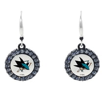 San Jose Sharks Hockey Puck Earrings
