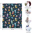 thumbnail image 4 of Space Dinosaurs Rockets Planets Blanket,Comfortable Soft Flannel Throw Blanket,All Season,Warm Lightweight Blankets for Sofa Bed Couch Living Room Chair,30"x40", 4 of 4