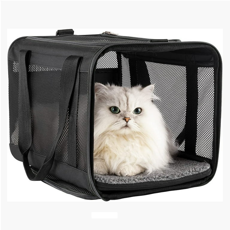 Cshidworld Cat Carrier Pet Carrier for Small Dogs Medium Cats Puppies Up to 20lbs, Collapsible Soft Sided Cat Travel Carriers with A Bowl, Airline
