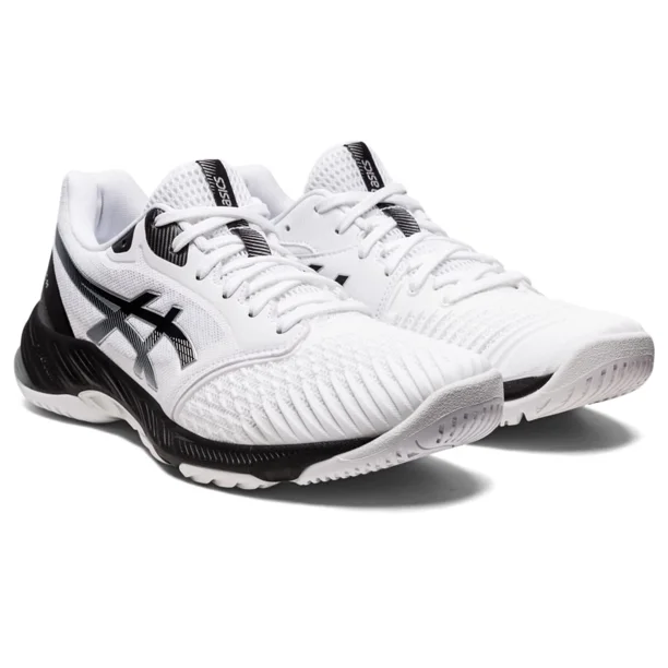 ASICS Men's Netburner Ballistic FlyteFoam 3 Volleyball Shoes, 13 US, White/Black