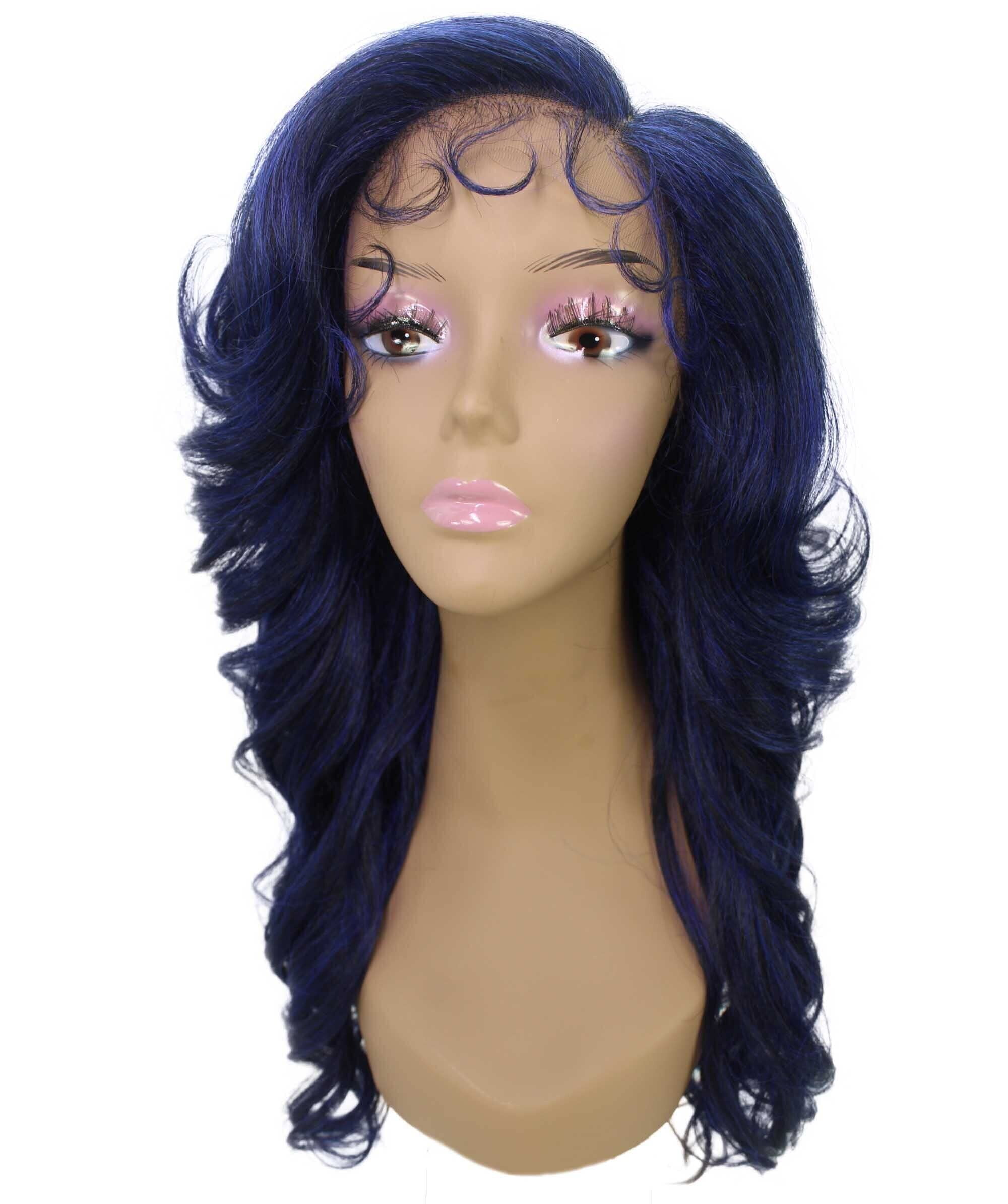 LUXLUXE Nia 20" Layered Wig | HD Lace Front Layered Wig for Black Women, Pre-Plucked Glueless Synthetic Body Wave Wig for Party & Daily Wear