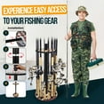 thumbnail image 3 of Rush Creek Creations 16-Rod Fishing Rack - Americana Finish, Floor Storage Organizer, 3 of 7
