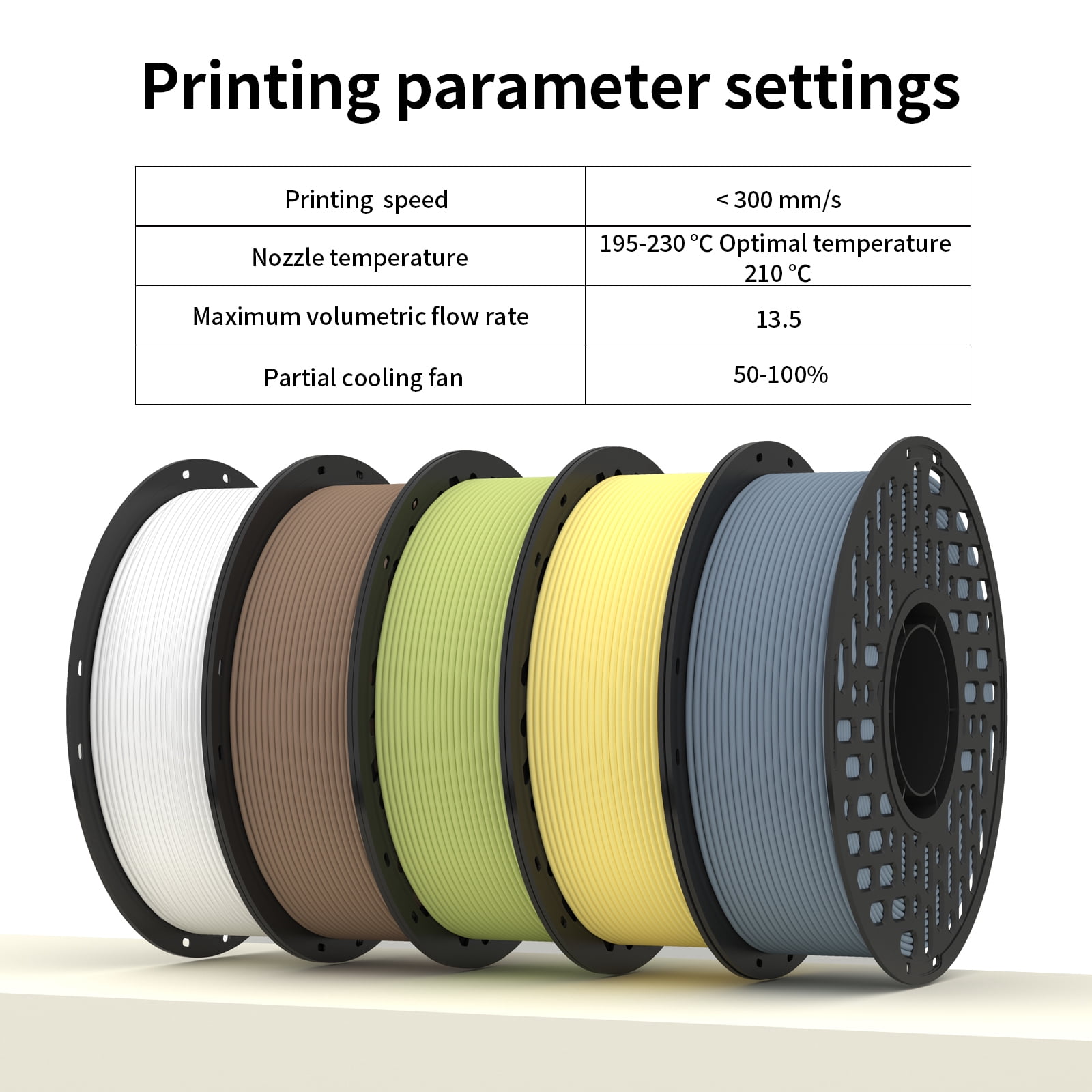 PLA Matte Filament Combo - Smooth & Subtle Finish for 3D Printing,White&Black