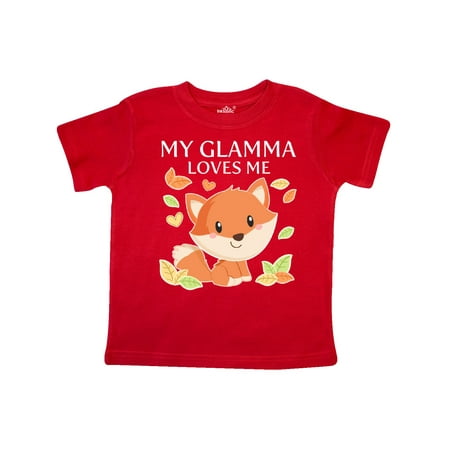 

Inktastic My Glamma Loves Me- little fox Gift Toddler Boy or Toddler Girl T-Shirt