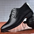 thumbnail image 3 of Men's Dress Shoes Classic Modern Formal Business Oxford Casual Comfortable Tuxedo Leather Lace Up Derbys Shoes Size 11, 3 of 6