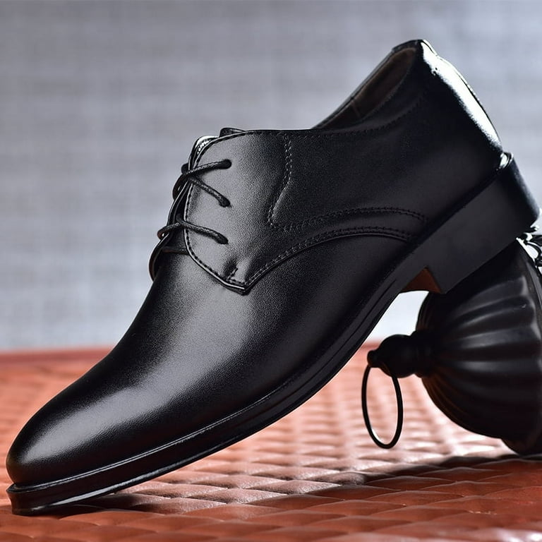 Men's Dress Shoes Classic Modern Formal Business Oxford Casual Comfortable  Tuxedo Leather Lace Up Derbys Shoes Size 14