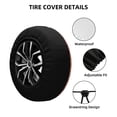 thumbnail image 2 of Balery Orange Gingham Cubiertas para Neumáticos - Protector Resistente para Neumáticos de Camioneta, SUV, Remolque, Camper y RV-15 inch, 2 of 6