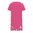 thumbnail image 4 of HUJlwoi Christmas Robes for Women Printed Short Sleeve Nightgowns with Pockets Zipper Front Bathrobes Loose Housecoat, 4 of 7