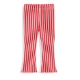 thumbnail image 4 of Bysome Pants For Girls Striped Print Elastic Waist Trousers Casual Girls Pants Size 12-24 Months Red, 4 of 6