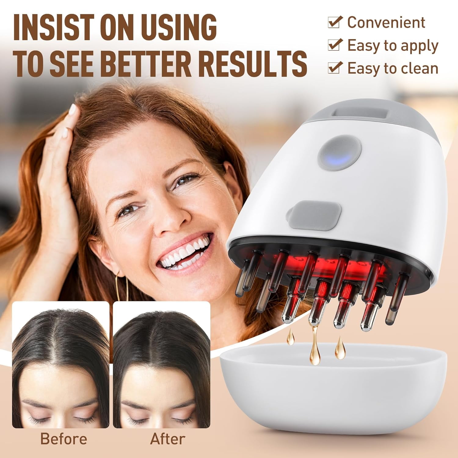 Hair Massager Scalp Electric Scalp Massager Brush Oil Applicator For Scalp Massager Scalp Massager Scalp Massager Hair Growth Red Light Scalp Stimulator Head Oil Dispenser