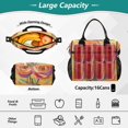 thumbnail image 2 of FORMRS Insulated Lunch Bag for Work School Unisex Large Capacity Cooler with Shoulder Strap, Purple Abstract Floral, 2 of 6