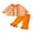Orange, variant on RUINIXCW Toddler Bbay Girl Halloween Outfit Infant Baby Girl Fall Clothes Ghost Pumpkin Embroidery Plaid Babydoll Shirt Tops and Flared Pants 2 Pieces Set