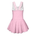 thumbnail image 5 of COEQINE Girls One Piece Tankini Swimsuit with Full Coverage Skirt and Inner Brief, Soft Scoop Neck Swimwear, Secure Fit Comfortable Bathing Suit for 12-13 Years, Pink Gradient Polka Dot, 5 of 8