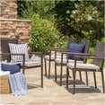 thumbnail image 2 of JERFIT Rattan Dining Chair with Cushion, Stackable Patio Chair, Weather Resistant Brown Multi Outdoor Indoor Seat, 2 of 10