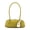 LIGHT GREEN, variant on Roxie East West Shoulder Bag - RED, Vegan Leather, 11" W x 4" H x 3.5" D, Zipper Closure, 1 Inner Wall Zipper Pocket, Silver Accents