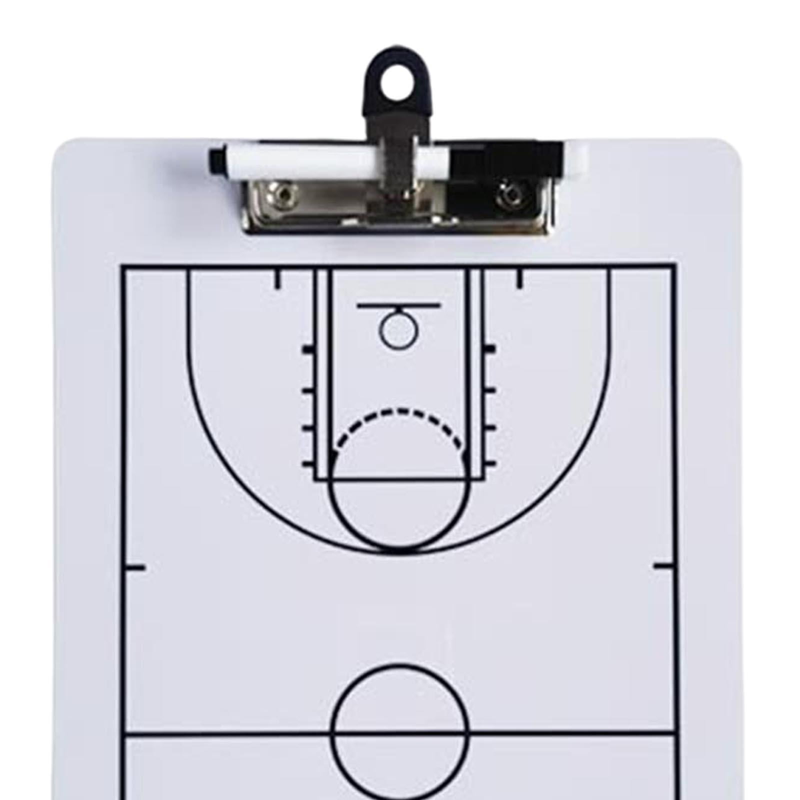 Etereauty Basketball Coaches Clipboard Basketball Clipboard for Coaching Dry Erase Coaching Board, Size: 13.78 x 8.66 x 0.39