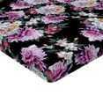 thumbnail image 4 of Ambesonne Flowers Fitted Sheet, Romantic Bouquet Love Print, Full Size, Pale Fuchsia Black and Teal, 4 of 5