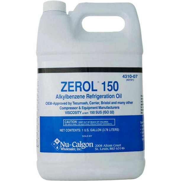 Nucalgon 4310 07 1 Gallon Zerol 150 Sus Refrigerant Oil Walmart Com Walmart Com