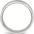 thumbnail image 3 of Stainless Steel Brushed And Polished 6mm Ridged Flat Band (Size 10.5) Made In China sr509-10.5, 3 of 6