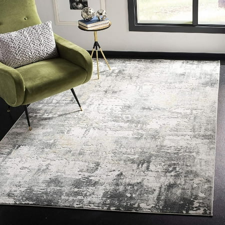 Rectangle 5 3  x 7 6 -Beige / Charcoal Modern Abstract Rug Beige / Charcoal Modern Abstract Rug-Refined power-loomed Construction ensures an easy-care and virtually non-shedding rug