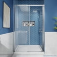 thumbnail image 4 of Lock Adjustable Sliding Glass Shower Door 44-48"W x 74"H with 8mm Clear Tempered Glass and Brushed Nickel Stainless Steel Hardware, 4 of 20