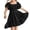 Black, variant on Girls Dresses, Fashion Bow Short Sleeve Crew Neck Summer Dress Pink Size 10-12 T