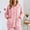 Hot Pink, variant on Women's Fleece Pajama Cardigan Button Front Bow Embossed Long Sleeve Bed Jacket with Pockets Cozy Warm Winter Sleepwear Top