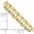 thumbnail image 3 of Avariah Solid 14K Yellow Gold 5.5mm Open Concave Curb with Lobster Lock Chain - 26", 3 of 6