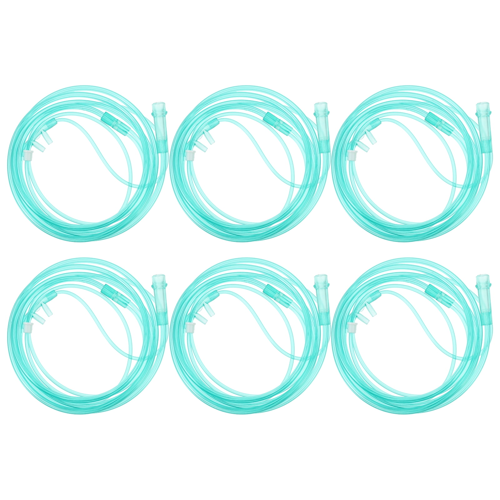 6pcs Oxygen Nasal Cannula Plastic Oxygen Tubes Tubing Supplies for Home