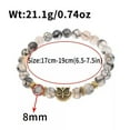 thumbnail image 4 of EOEMY Fashion Men'S Women' S Natural Lava Stone Owl 8mm Beads Charm Bracelets Jewelry-D013-03, 4 of 9