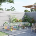 thumbnail image 2 of 11.5' L x 3.25' W x 2.5' H PVC Metal Tunnel Garden Greenhouse Kit, 2 of 6