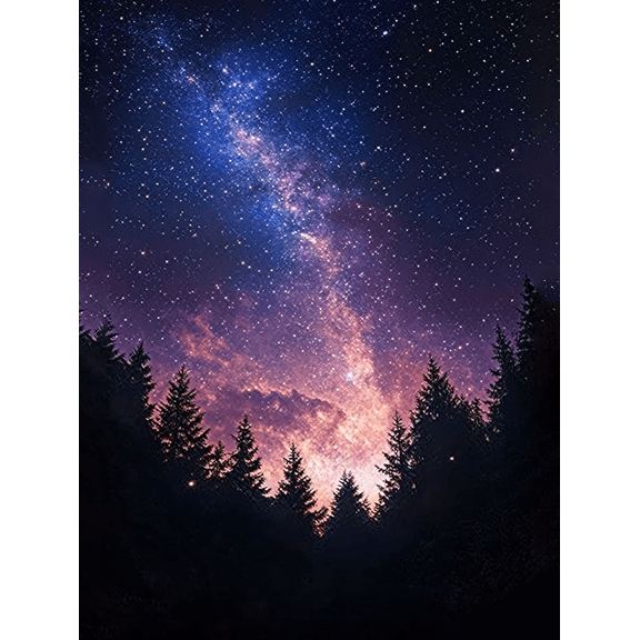 Milky Way Starry Sky Decorative Painting/Canvas Art， Suitable for Decorating Living Room， Bedroom， Office， Study， Dining Room， Hallway， Hotel， Apartment， Dorm Room， and Entryway.