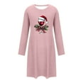 thumbnail image 6 of Fengactive Christmas Nightgown for Women 2025 Funny Printed Casual Round Neck Loose Long Sleeve Sleepwear, 6 of 6