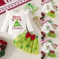 thumbnail image 4 of Xyant Baby Girl Christmas Outfit Ruffle Long Sleeve Romper Tutu Skirt Headband Set My First Christmas Baby Girl Outfits,Size 3-6 Months, 4 of 9