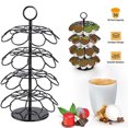 thumbnail image 2 of FeiFu Rotating Coffee Capsule Organizer,360° Display Rack for Pod Storage with Locking Base,Kitchen Detachable Organizer for Countertop black, 2 of 5