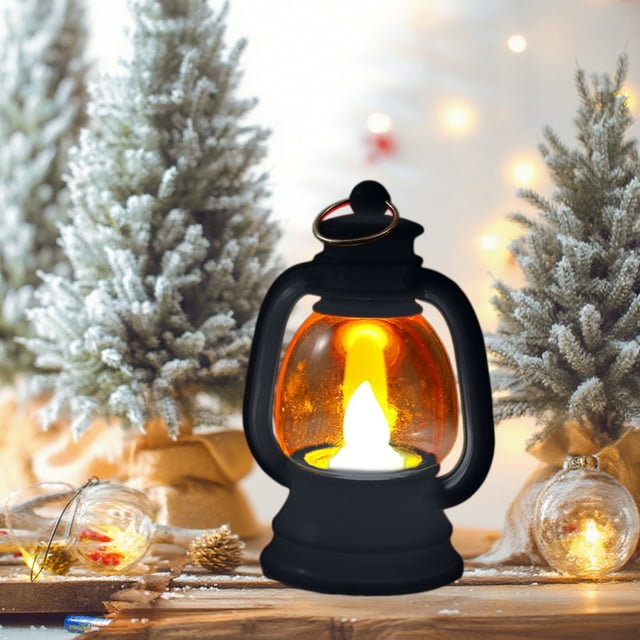 Fankiway Christmas Decorations Outside Lantern Decor Lantern Table Centerpiece Small Vintage Camping Hanging Lamp LED Candle Lanterns for Birthday Party Wedding Halloween Christmas