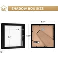 thumbnail image 2 of Muzilife 8x8 inch Wood Shadow Box Picture Frame Home Decor with Linen Board Deep Glass Display Case, Black, 2 of 7
