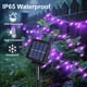 thumbnail image 4 of Guirnalda de luces solares ANGMLN 200 LED, 8 modos, impermeables, color morado, 4 of 6