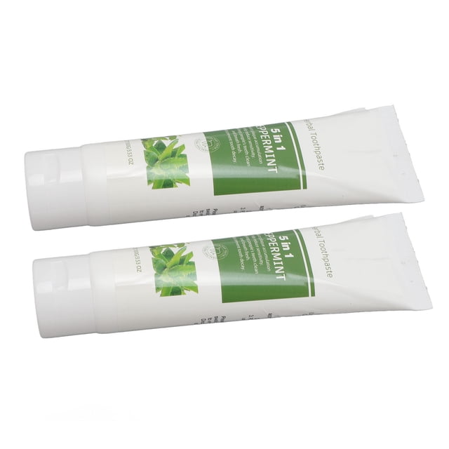 Pasta de Dientes de Menta, Pasta de Dientes de Cuidado Oral para Blanquear Los Dientes Herbal 2 PCS Para Uso Diario