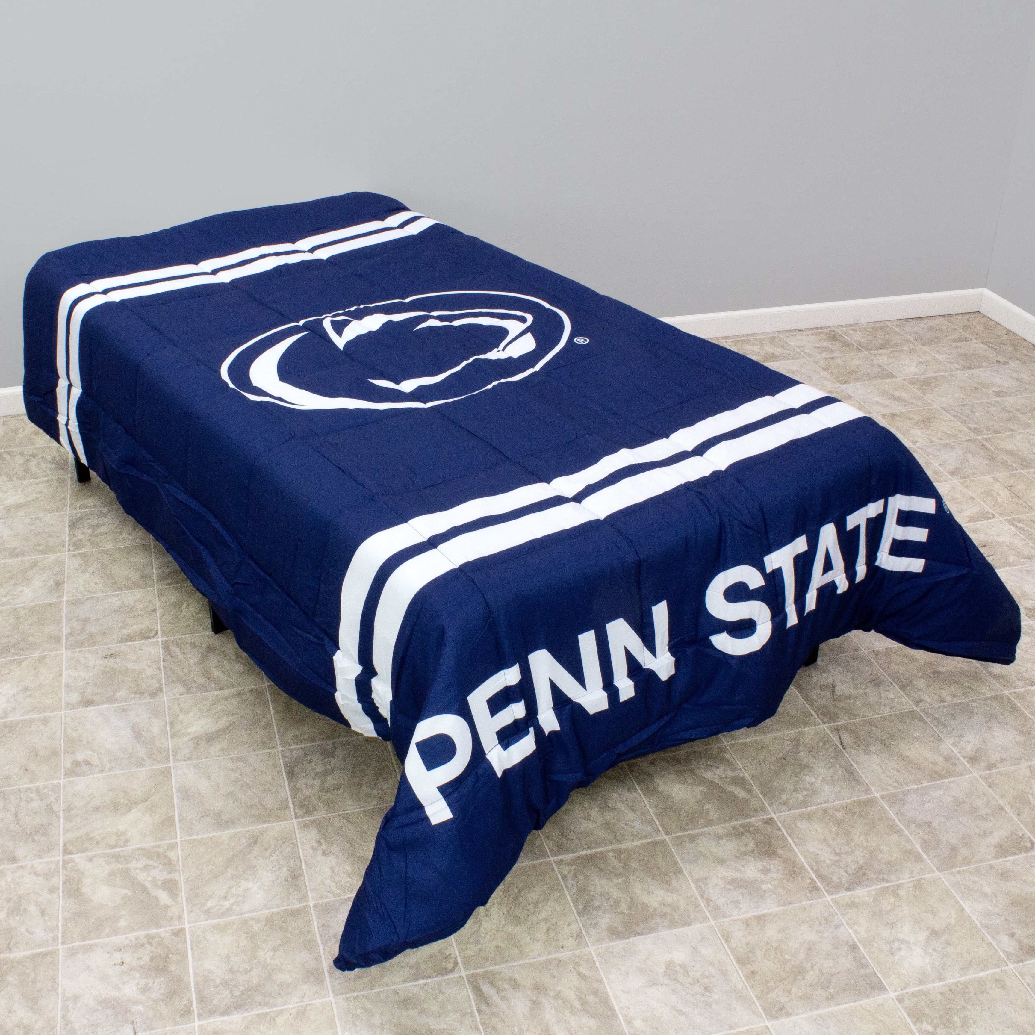 College Covers Penn State Nittany Lions Reversible Big Logo Soft and Colorful Comforter, Queen